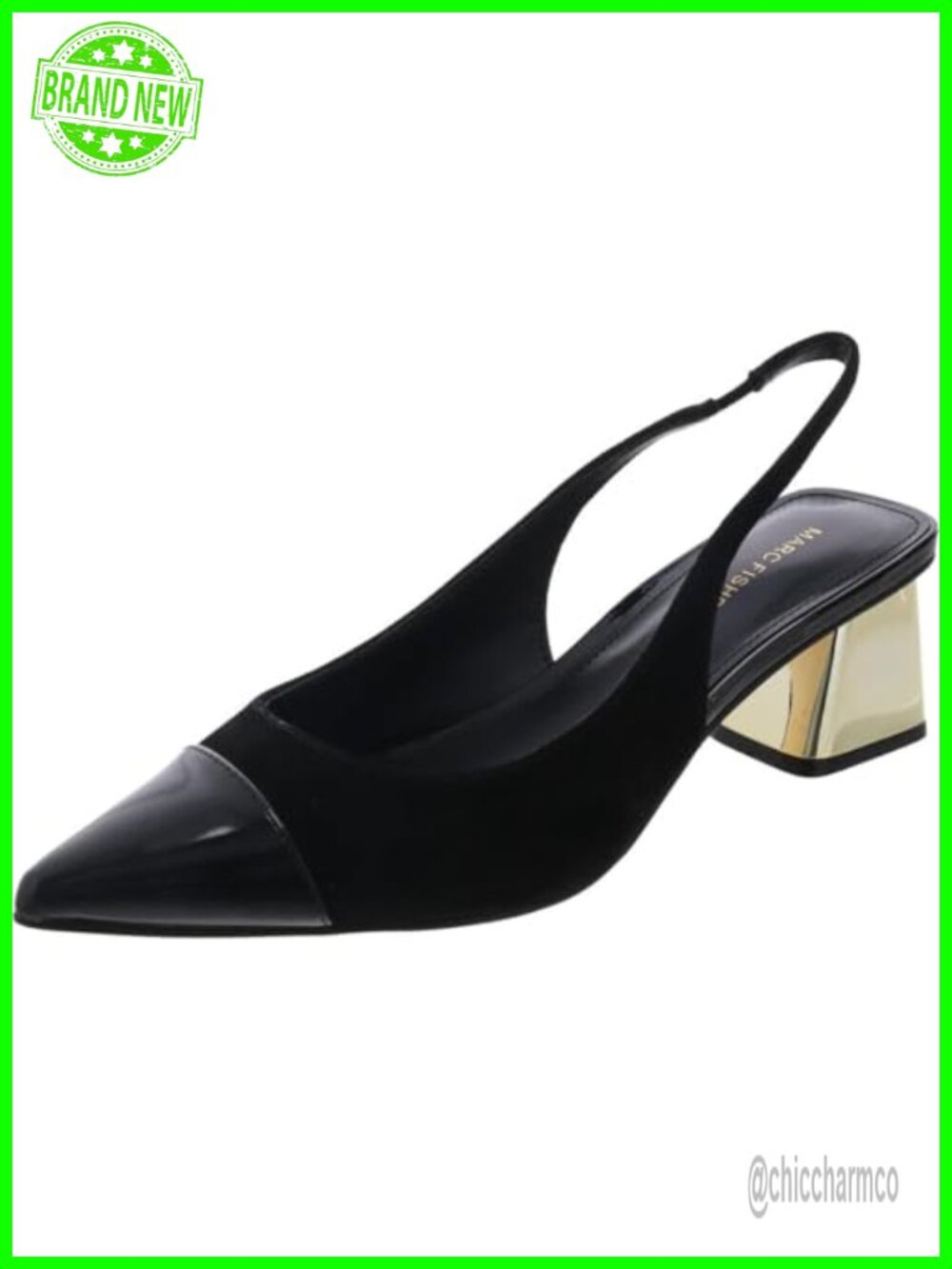 Pointy Toe Slingback Block Heel Dress Pumps